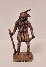Soldatini Kinder metallfiguren Indiani Indiano Lone Wolf argentato altsilber