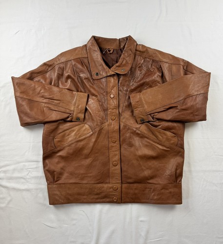 Giacca pelle cammello con - giacca,