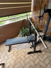 Panca piana con bilanciere e pesi DOMYOS 