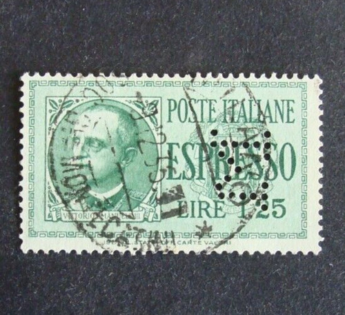 Perfin francobollo regno - francobollo,