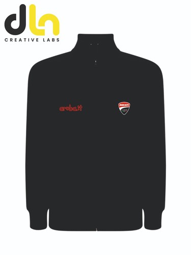 Felpa zip tributo ducati nera - zip,