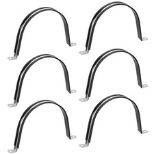 Morsetti a U in acciaio inox con cuscinetti in gomma, 150 mm, per tubi, cavi ...