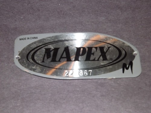 Mapex drum badge with - mapex, serial