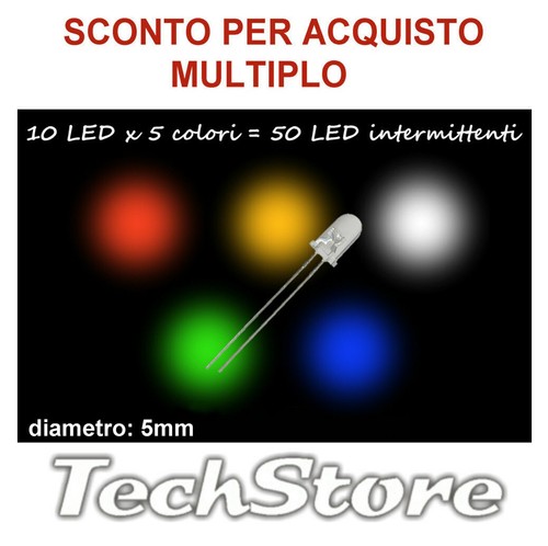 Kit led 5mm lampeggianti - 50,