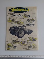 Brochure MOTOCOLTIVATORE GOLDONI ERCOLE DIESEL 10/12 HP originale Epoca CARPI 