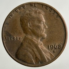 1968 usa lincoln one cent - us,