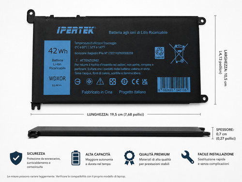 Batteria per dell inspiron - per,