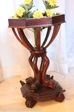 PORTAPIANTA IN LEGNO A CESTELLO H 69cm - PORTAVASO A DOGHE EPOCA '800 FIORIERIA