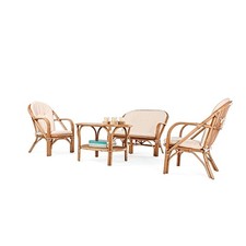 Set Salotto In Rattan Con