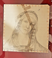 grafica disegno a matita studio volto di donna '900