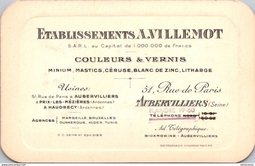 27842 cpa carte publicité - carte,