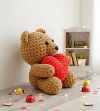 Crochet teddy bear heart - crochet,, bear,