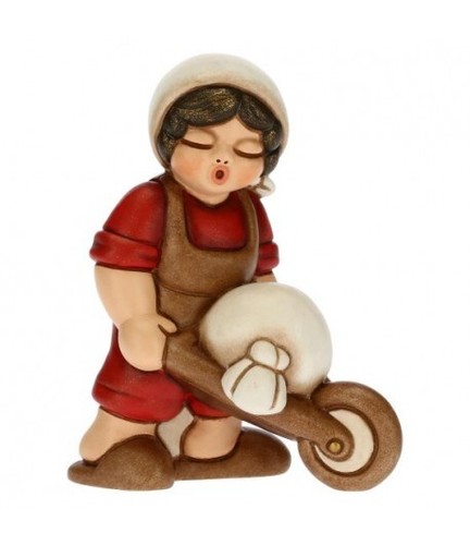 Uomo con cariola thun presepe - con,
