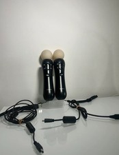 COPPIA CONTROLLER DI MOVIMENTO PLAYSTATION MOVE PS3-PS4 ORIGINALI FUNZIONANTI
