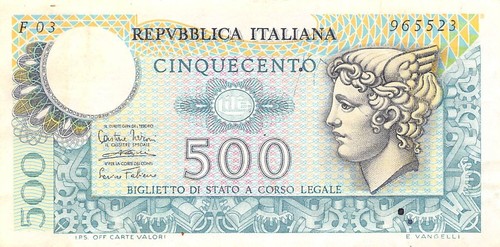 Banconota italia 500 lire - 500,