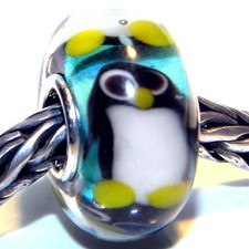 PERLINA VETRO DI MURANO AUTENTICA ARGENTO STERLING 925 QUERCIA CIONDOLO EUROPEO PERLINE 810