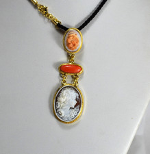 925 SILVER GOLD CAMEOS