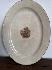 Antico piatto ovale ceramica