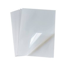 40 fogli biglietti  7 x 9.9 cm  trasparente pellicola in PVC lucida adesiva