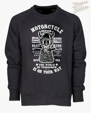 FELPA ROUTE 66BIKER CUSTOM CHOPPER HARLEY STAMPA TESCHIO MOTORCYCLE REPAIR