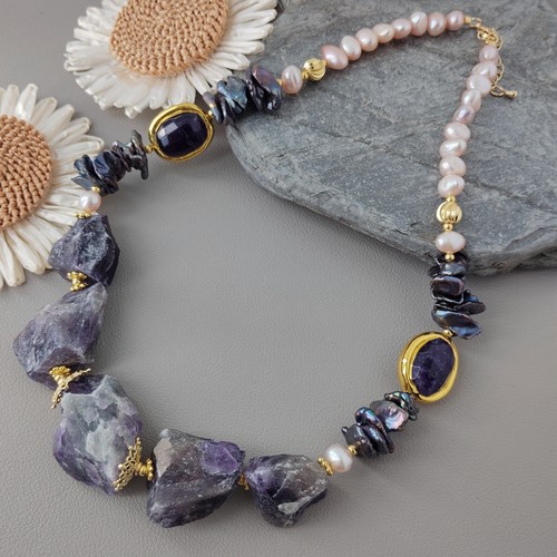Collana perline boemia - di,