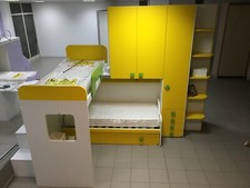 Cameretta Italianbusiness colore giallo laccato opaco e bianco