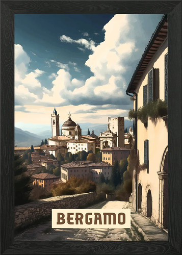 Poster bergamo con cornice - poster,