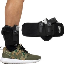 Fondina alla caviglia Ghost occultamento per pistola da trasporto nascosta | Grande, nero 