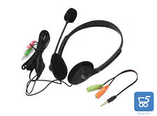 Cuffie Multimediali Con Microfono Doppio Jack 3,5 mm con Adattatore Singolo Jack