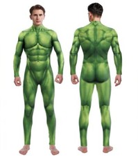 Tuta muscolare Hulk verde body