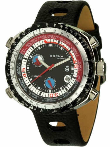 Sorna worldtimer nero orologio - worldtimer,