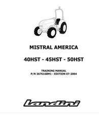 Landini Mistral America 40HST 45HST 50HST manuale officina