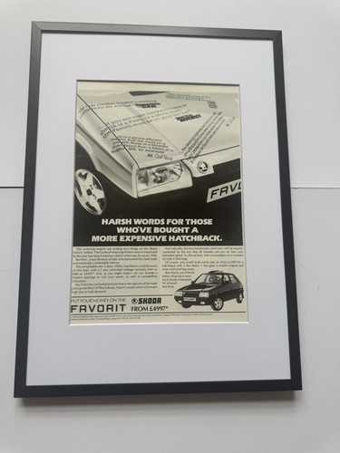 Framed original 1990 skoda - 1990,