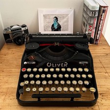 Antica Macchina Per Scrivere Portatile Oliver Vintage Epoca Anni 30 Colore Nero