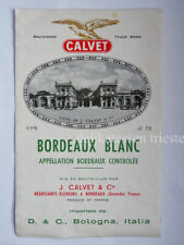 VINO BORDEAUX BLANC Calvet wine France vin vecchia ETICHETTA label