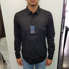 Camicia UOMO slim fit stretch tinta unita "INDIVIDUAL" varie taglie e colori