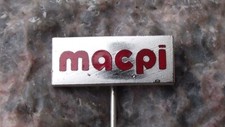 Distintivo spilla vintage Macpi pressatrici industriali lavanderia