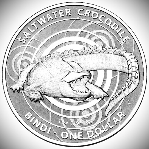 Oncia argento coccodrillo - 1,