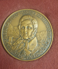 MEDAGLIA ALESSANDRO MANZONI SAN MARINO NUMERATA CON CERTIFICATO E SCATOLA
