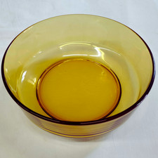 INSALATIERA CIOTOLA INSALATA IN VETRO AMBRATO VINTAGE ANNI '70 BORMIOLI VITROSAX