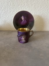 Piattino tazza vintage viola