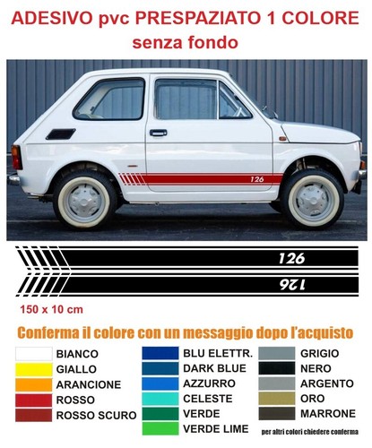 Strisce adesive fiat 126 epoca - adesive,