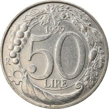 Italy Coin 50 Lire | Grapes |