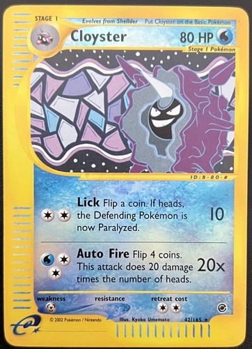 Carta pokemon cloyster holo - cloyster,
