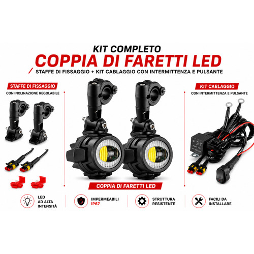 Kit faretti led moto luci - led,