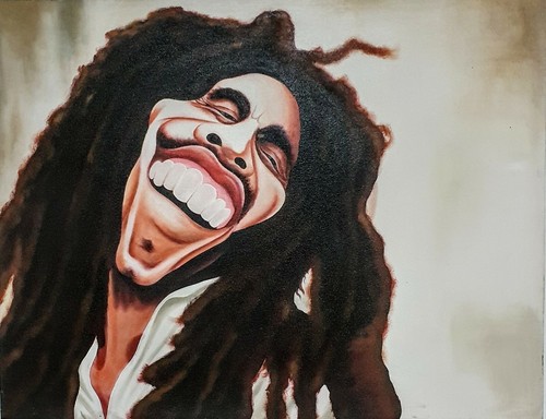 Quadro caricatura bob - "caricatura, marley"