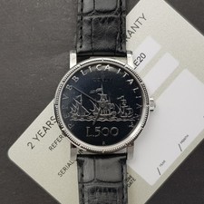 Corum 500 Lire Caravelle Del 1957 Coin Watch Like New Full set Diam1588