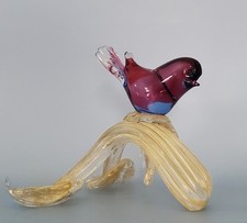 Uccellino vintage in vetro su