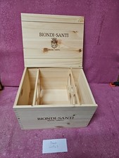 Biondi Santi tenuta GREPPO cassa di legno vuota del vino  da 6 bottiglie 