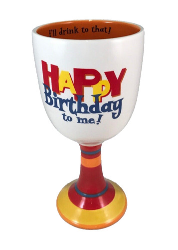 Bicchiere calice vino - , happy